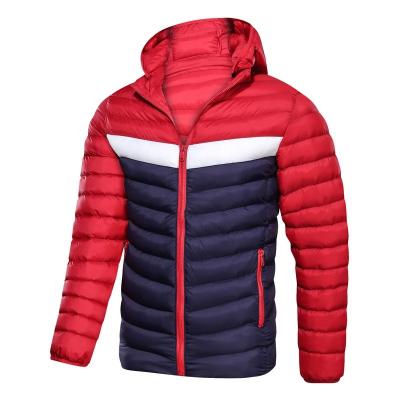 China Viable Men's Winter Coat Ripstop Shorts Down Jacket Hoods Color Matching Anorak Stripper Jacket Thick Man Bottom for sale