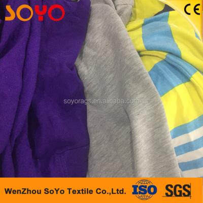 China Strong Absorbency Water Oil Price Good Quality Cheap Recycled Colorful Industrial T-shirt Wiping Cloths With Cotton Material for sale