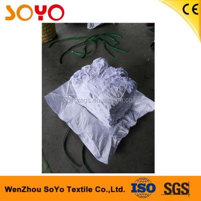 China Strong Oil Water Absorption Capacity Recycle White Wiping Cloths Cut From Sheet In Different Sizes For Machine Cleaning for sale