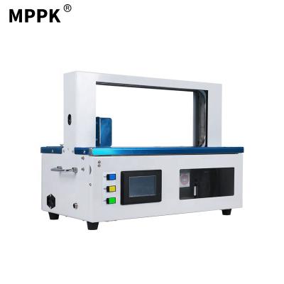 China Food Curtain Banding Machine TP-SM210-20/30 Semi Automatic Small Business Card OPP Package Tying Machine For 30mm 20mm Band for sale