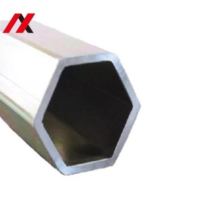 China Structure Black Steel Special Pipe Costom Hollow Hexagonal Tube For Decorate for sale