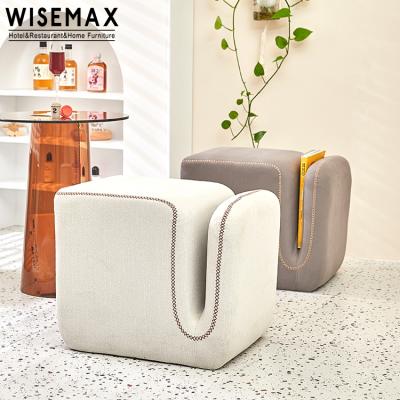 China WISEMAX MEUBLES Modern Living Room Furniture (Others) Adjustable Kids Reading Stool Chair Whale Ottoman Shoe Change Cute Animal Stool for sale