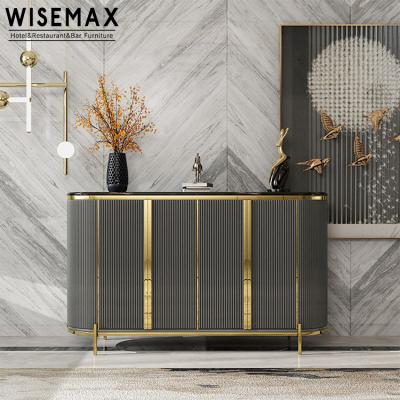 China WISEMAX DESIGN Luxury FURNITURE Modern Marble Top Sideboards Cabinets For Living Room Dining Room Furniture for sale