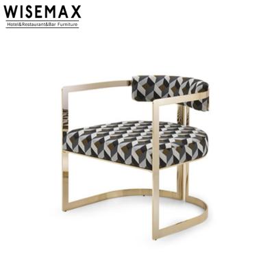 China New Arrival Luxury Contemporary Design Dining Room Furniture High End Stainless Steel Gold Dining Chair for sale