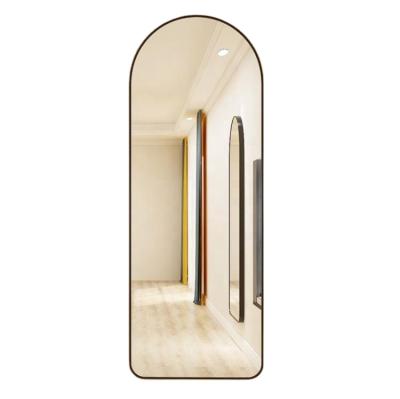 China Art Decor Modern Luxury Aluminum Alloy Bathroom Wall Glass Mirror for sale