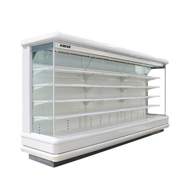 China Custom Supermarket Fruit Display Fridge Freezer Vegetables Chiller Single-temperature Refrigerator Fridge With Good Quality for sale