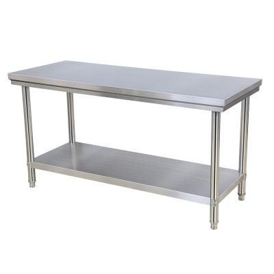 China Commercial kitchen wares thickened stainless steel table commercial hotel table workbench for sale for sale