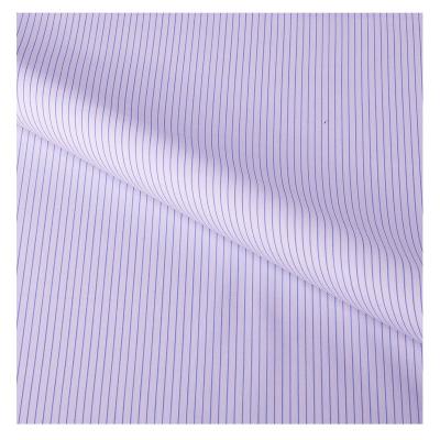 China China Factory Wholesale Anti Static Directly Support Cotton Polyester CVC Woven Stripe Shirt Cloth Fabric for sale