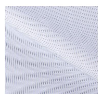 China Breathable In China Wholesale Stock Supplier CVC 60 Cotton 40 Polyester Woven Jacquard Stripe Shirt Fabric Fabric for sale