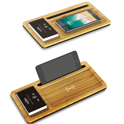 China Other Customized Logo Station Qi Wood Bamboo Fast Charging Wireless Power for sale