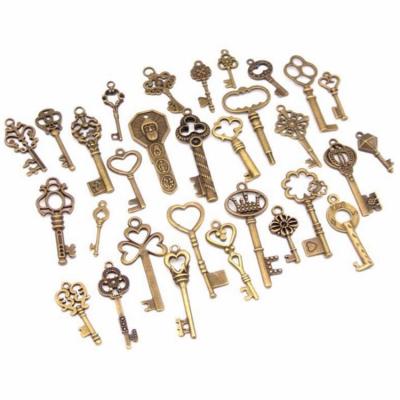 China Wholesale Zinc Alloy Vintage DIY Jewelry Pendants Factory Metal MIX Key Bottle Opener Custom Key Bottle Opener Charms For DIY Jewelry Making for sale