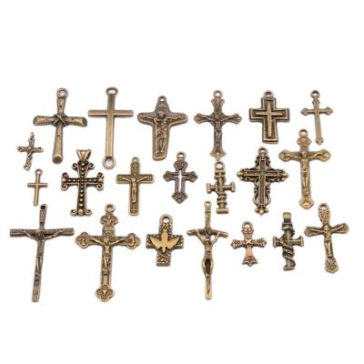 China CLASSIC Custom Alloy Metal Mini Cross Charms Pendants For DIY Necklace Jewelry Making for sale