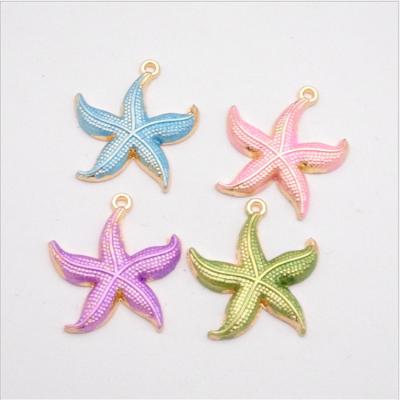 China Hiphop Starfish Charm Marine Animal Pendant Bracelet Earring Necklace Accessories for sale