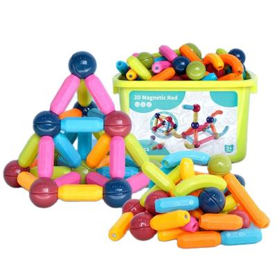 China New Eco-friendly Material Magnetic Stick Building Block Toys Set Creative Education Building Toys For Children for sale