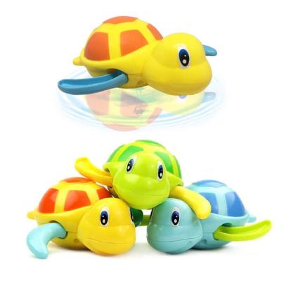 China Wholesale Summer Swimming Pool Toy Wind Up Animal Turtle Shape Cogs Bath Cognitive Floating Float Toy for sale