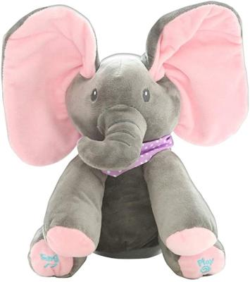 China Electronic Music Musical Pink Elephant Animated Plush Toys Singing Elephant With Interactive Feature For Toddlers for sale