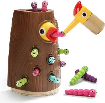 China Safe Magnetic Woodpecker Catching Worms and Game Feeding Children Education Toys for sale