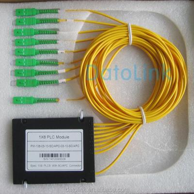 China Hot Sale FTTH Network FTTH FTTX Low Insertion Loss ABS PLC Fiber Optic Splitter PLC Box Shaped 1*8 1*16 1*32 for sale