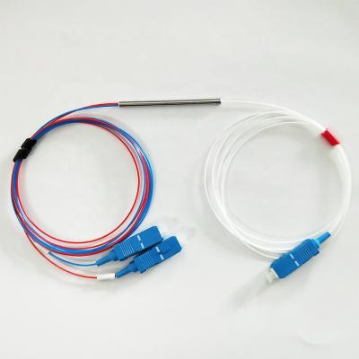 China OEM factory 1x2 1x4 1x8 1x16 1x32 1x64 SC/UPC splitter fbt fiber optic splitter DTL-PLC1X2SCA for sale