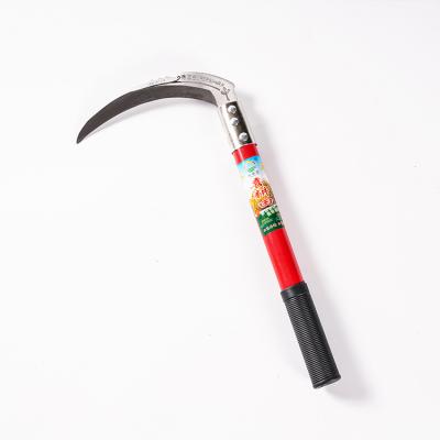 China Unrated Diy Tools Agriculture Handheld Sickle Cutting Long Handle Wood Sickle for sale