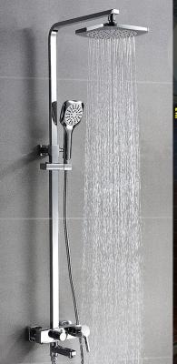 China High End Shower Mixer Set Wall Mounted , Overhead Rain Shower Set For Bathroom for sale