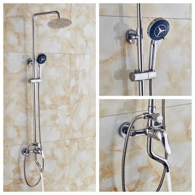 China Wall Mounted Overhead Handheld Shower Mixer Set , Bathroom Shower Fixture Sets for sale