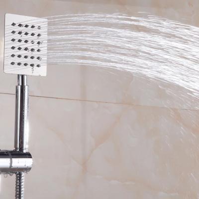 China Bathroom Powerful Adjustable Height Shower Head Hand Held Rectangular for sale