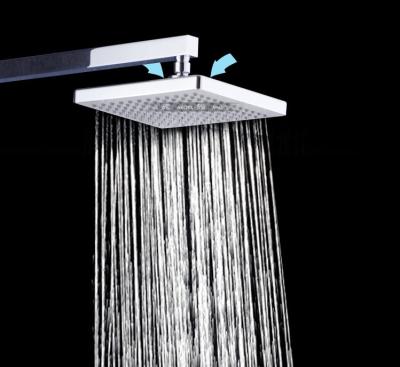 China Waterfall Overhead Monsoon Shower Head Luxury Rain Shower Head ABS Chrome for sale