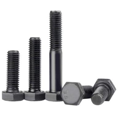 China Factory Wholesale High Quality DIN931 Steel Half Thread 8.8 10.9 Grade Black Hex Bolts for sale