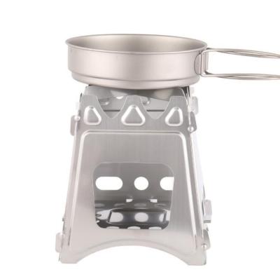 China Wholesale Lightweight Stainless Steel Wood Burning Stove Lightweight Folding Camping Stove for sale