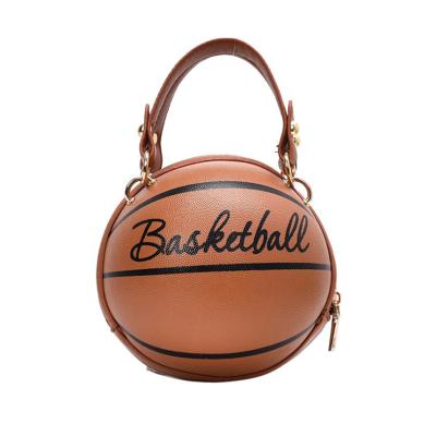 China Little Girl Mini Purses Round Handbags Basketball Purse Waterproof Purse for sale