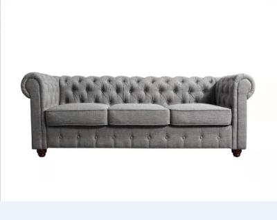 China Modern Design Light Tufted Luxury Style Upholstered Furniture Chesterfield Sofa Waiting Chairs For Living Room Hotel for sale