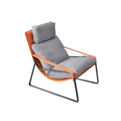 China Simple Extended Leather Fabric Convertible Lounge Relax Armchair Sofa Leisure Lounge Chairs For Living Room Bedroom Balcony for sale