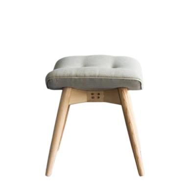 China Wooden lounge chair frame fabric stool solid wood bar stool for living room bedroom balcony for sale