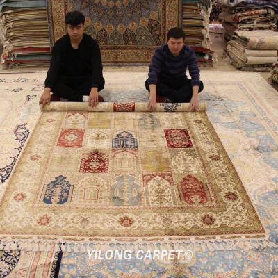 China YILONG Anti-Slip 5.5' x8 Traditional Rugs Oriental Persian Tabriz Silk Home Rug for sale