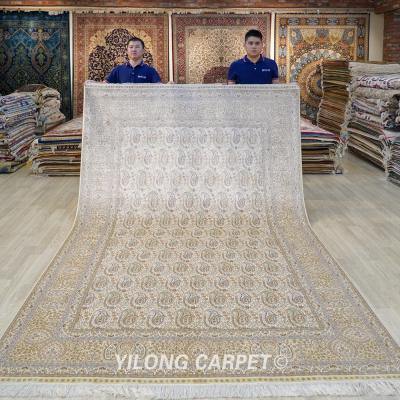 China YILONG Washable 6.5' x10 Handicraft Rug Traditional Silk Home Classic Design Turkish Blanket for sale