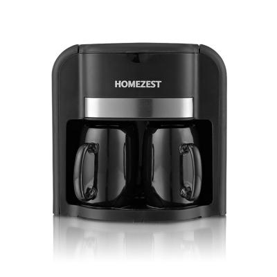 China Auto Keep Warm Design Homezest CM-902 Ergonomic Portable Drip Coffee Maker Set Double Cup Drip Coffee Maker for sale