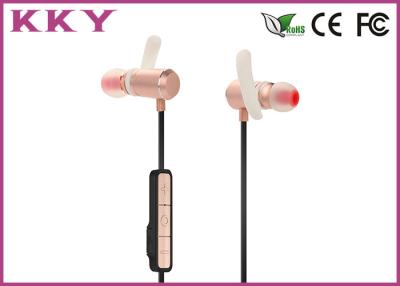 China Small Portable Bluetooth Earphones Pink With Rechargeable Lithium Polymer Cell for sale