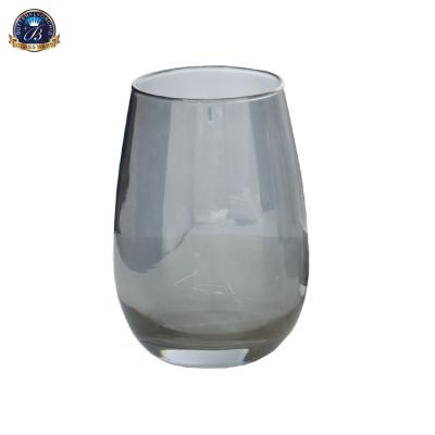 China Minimalist Household Ion Plating Glasses Glassware Egg Shape Drinking Tumbler Water Glass Cups for sale