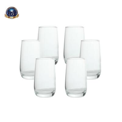 China Household Minimalist Transparent Egg Shape Glassware Drinking Tumbler Water Glass Cups for sale