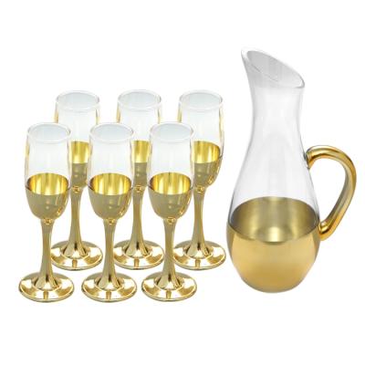 China High Quality Modern Champagne Red Wine Glass Set Flute Glasses Decanter And Wine Glass for sale