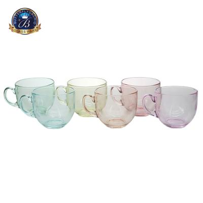 China Creative Viable Style Household Mug Solid Color Coffee Cup Milk Water Glass Cup for sale