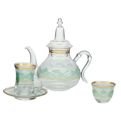 China WITH LID Crystal Glassware Glass Water Set Promotional Wholesale Nordic Food Grade Drinkware Pitcher Set With Lid Juice Glasses Drinkware for sale