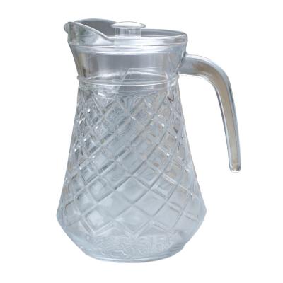 China Glassware 1300ml 1400ml Viable Home Viable Royal Milk Drinking Water Jug Glass Pitcher for sale