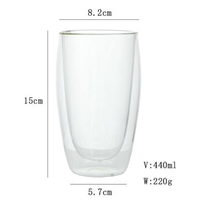 China Modern Wall Double Layer Glass Mug Most Popular Double Layer Wall and Beer Double Layer Glass Mug for Household Restaurant Bar for sale