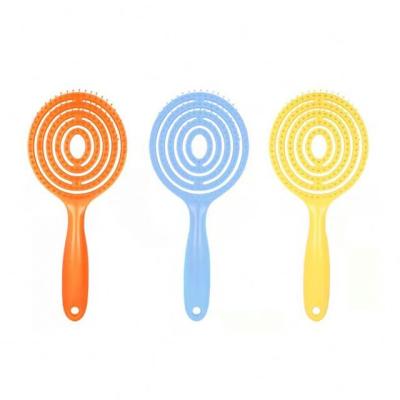 China New Arrival Logo Nine-claw Nature Hair Duct Travel Hair Detangling Brush Massage Paddle Adjustable Customized Plastic Paddle Brush Waterproof for sale