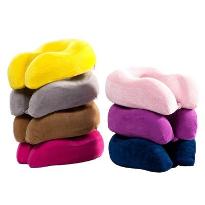 China Magnetic Colorful Replaceable Outer Covers U Shape Memory Foam Pillow/Neck Pillow/Travel Pillow for sale