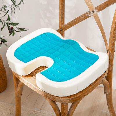 China Portable Comfortable Magnetic Orthopedic Comfort Car Driver Cooling Ice Gel Pillow Memory Foam Gel Cushion for sale