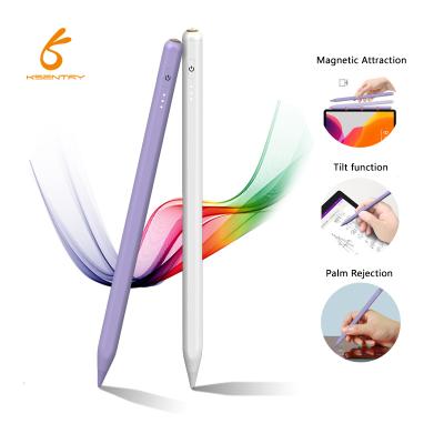 China Magnetic Charging Active Stylus Pen With Tilt Function Apple Touch Pad Capacitive Rejection Palm Tablet Three LED Light Indicator for sale