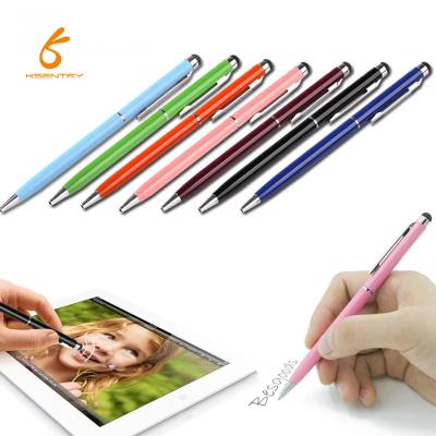 China Mobile Phone Custom Logo 2 In 1 Stylus Capacitive Touch Screen Universal Pen for sale